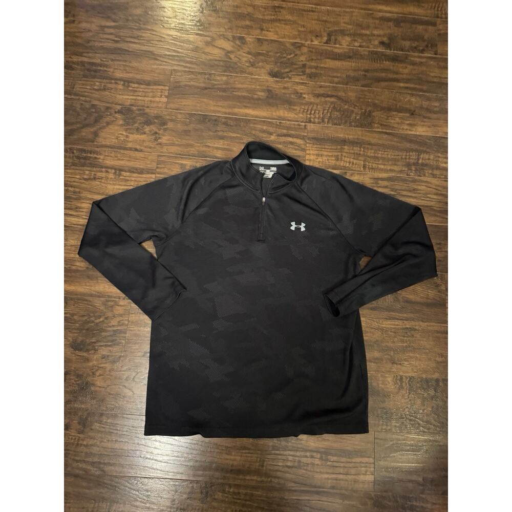 Under Armour Men’s 1/4 Zip Loose Heat Gear Shirt Long Sleeve Size Large